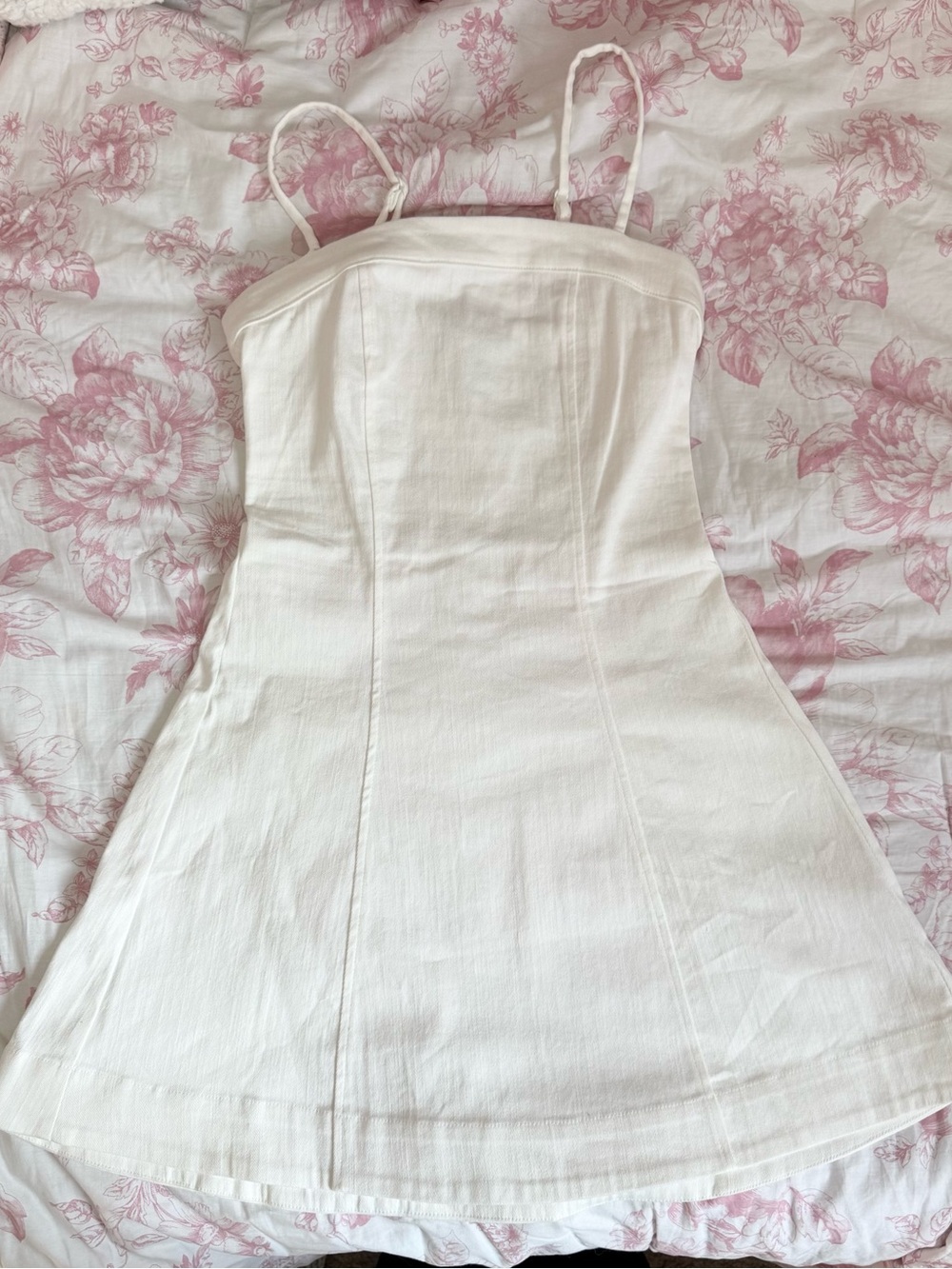 NWT Sadie & Sage White Smocked A-Line Dress